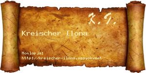 Kreischer Ilona névjegykártya