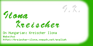 ilona kreischer business card
